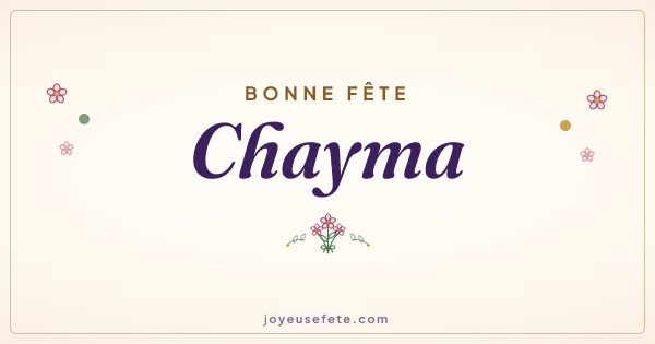 Image « Bonne fête Chayma » au format large