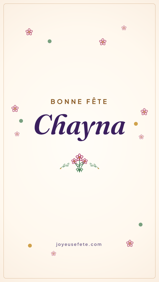 Image « Bonne fête Chayna » au format story