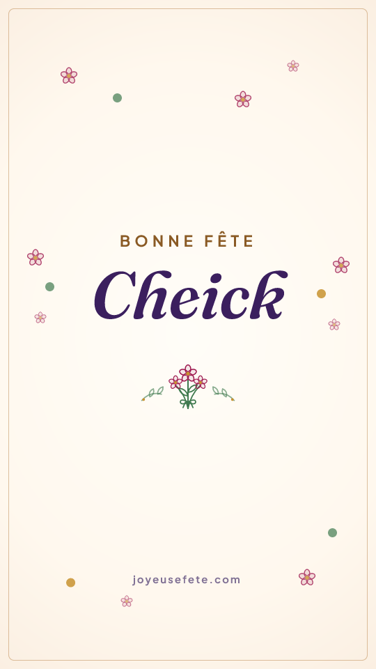 Image « Bonne fête Cheick » au format story
