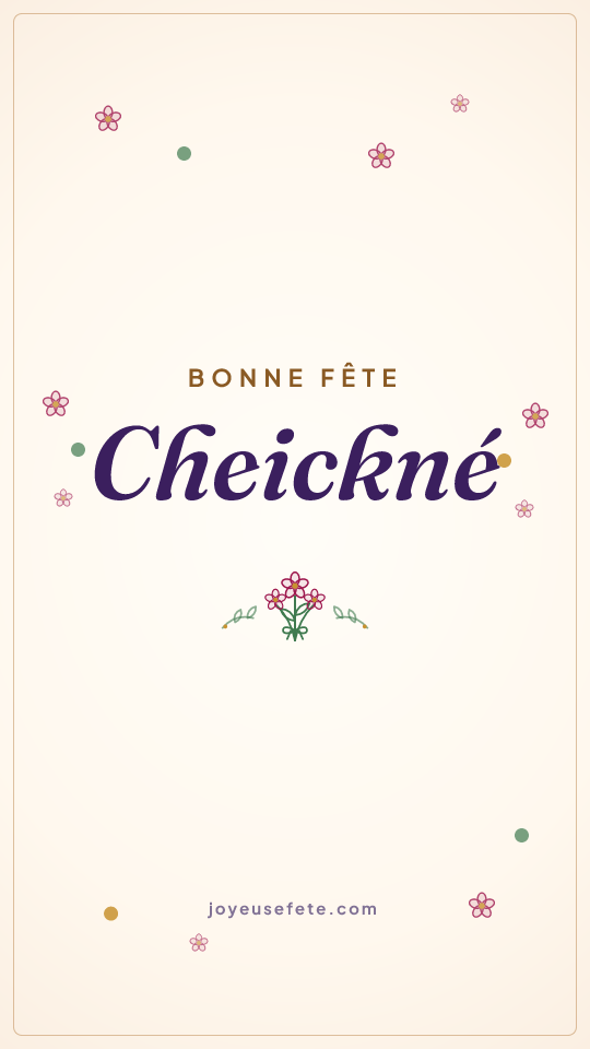 Image « Bonne fête Cheickné » au format story