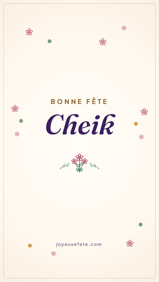 Image « Bonne fête Cheik » au format story