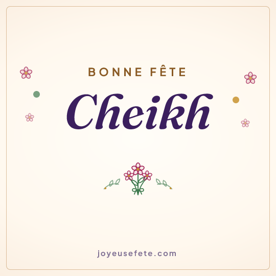 Image carrée « Bonne fête Cheikh » pour WhatsApp