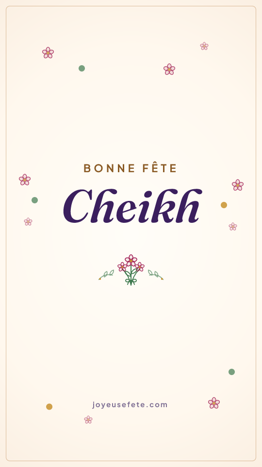 Image « Bonne fête Cheikh » au format story