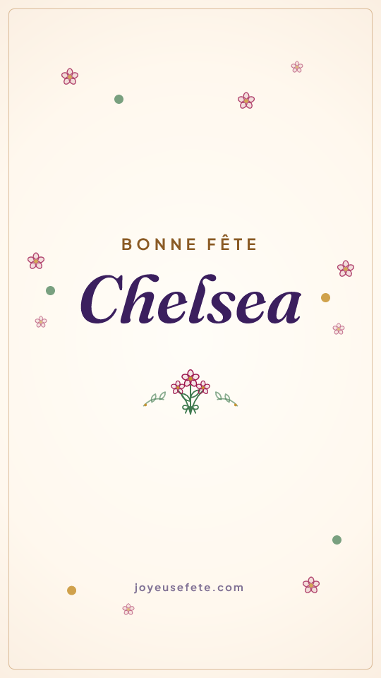 Image « Bonne fête Chelsea » au format story