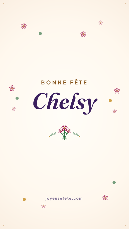Image « Bonne fête Chelsy » au format story