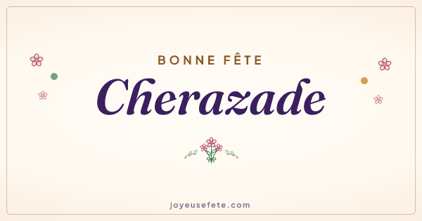 Image « Bonne fête Cherazade » au format large