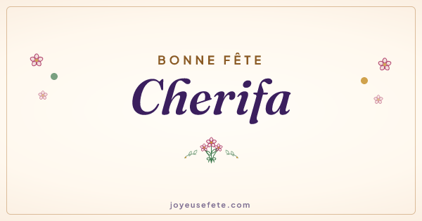 Image « Bonne fête Cherifa » au format large