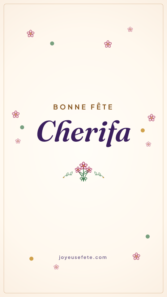 Image « Bonne fête Cherifa » au format story