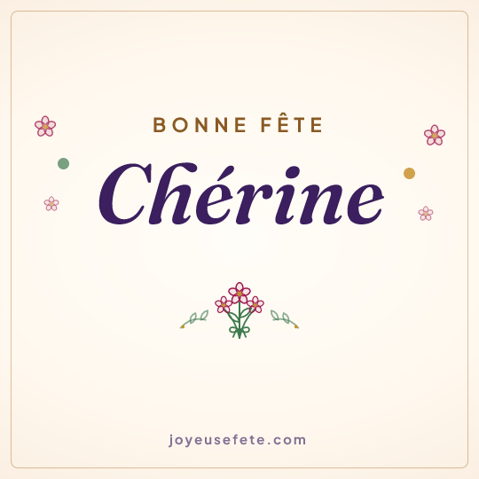 Image carrée « Bonne fête Chérine » pour WhatsApp