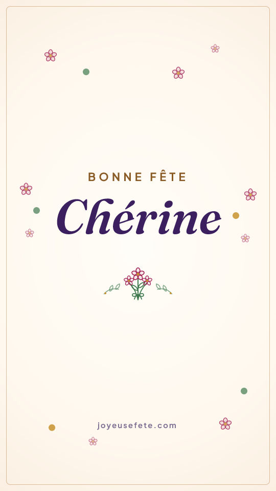 Image « Bonne fête Chérine » au format story