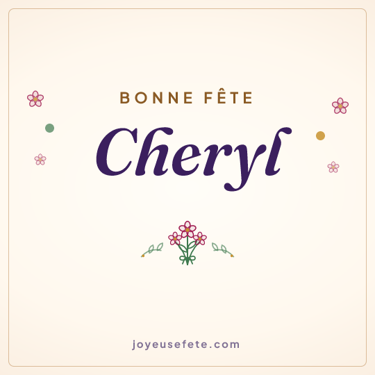 Image carrée « Bonne fête Cheryl » pour WhatsApp