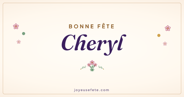 Image « Bonne fête Cheryl » au format large