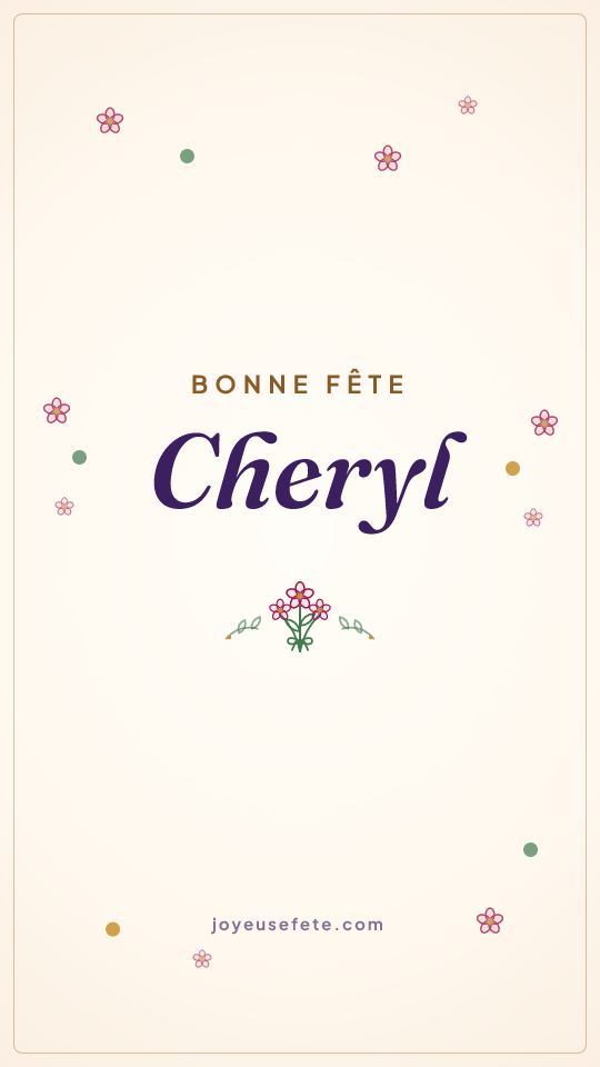 Image « Bonne fête Cheryl » au format story