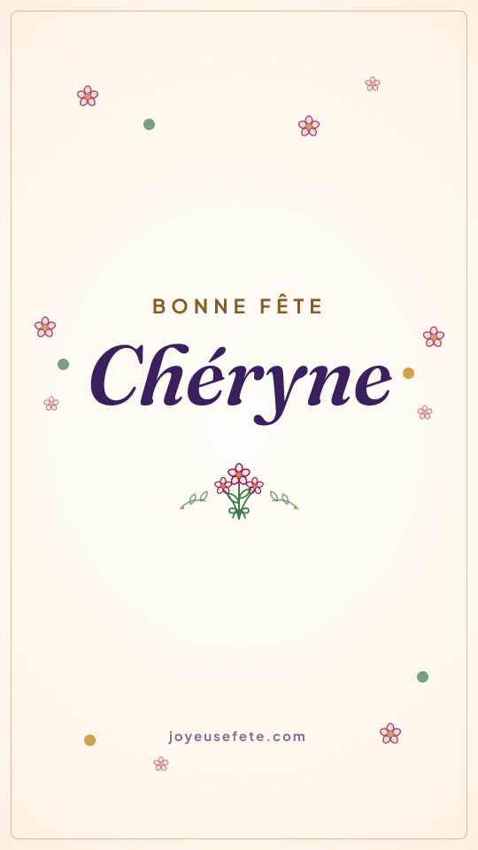 Image « Bonne fête Chéryne » au format story