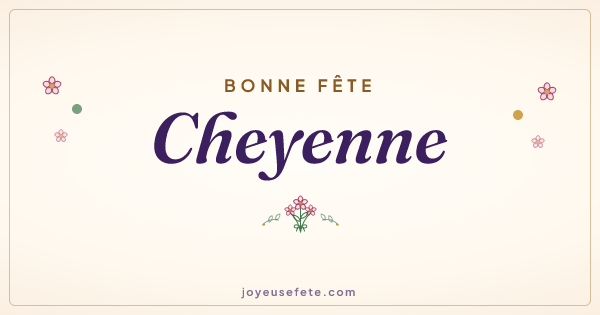 Image « Bonne fête Cheyenne » au format large