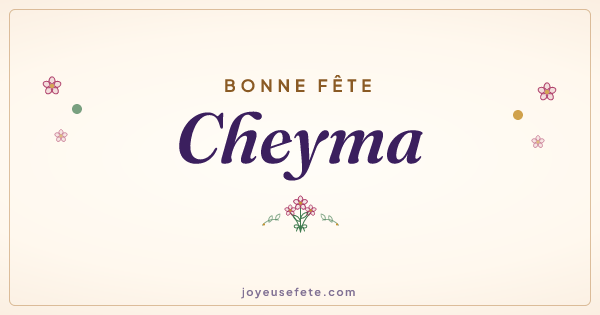 Image « Bonne fête Cheyma » au format large