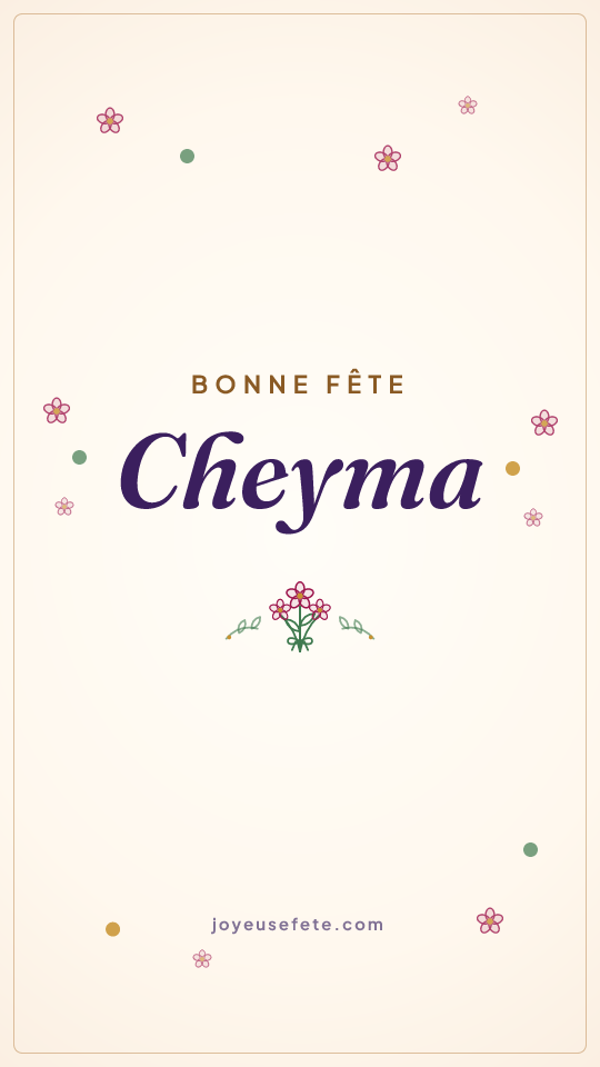 Image « Bonne fête Cheyma » au format story