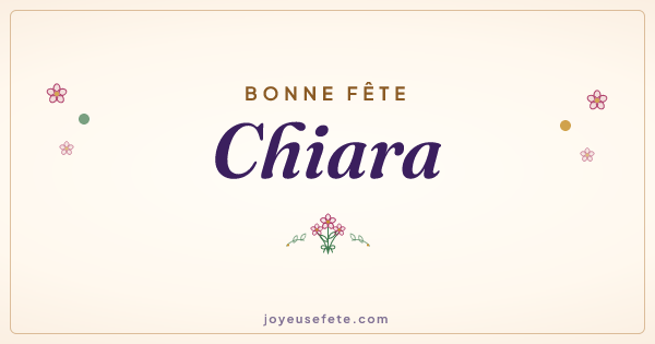 Image « Bonne fête Chiara » au format large