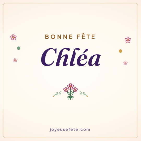 Image carrée « Bonne fête Chléa » pour WhatsApp