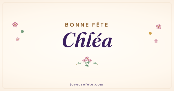 Image « Bonne fête Chléa » au format large