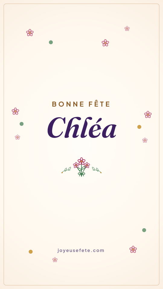Image « Bonne fête Chléa » au format story