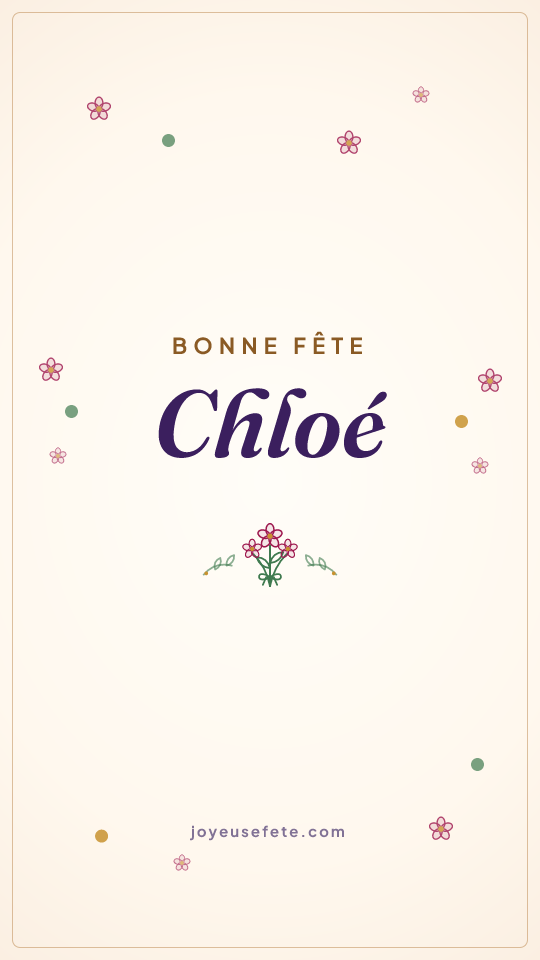 Image « Bonne fête Chloé » au format story