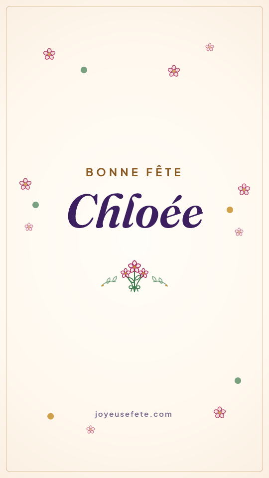 Image « Bonne fête Chloée » au format story