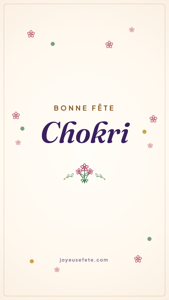 Image « Bonne fête Chokri » au format story