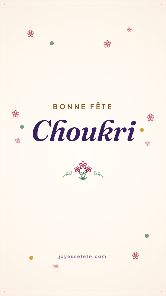 Image « Bonne fête Choukri » au format story