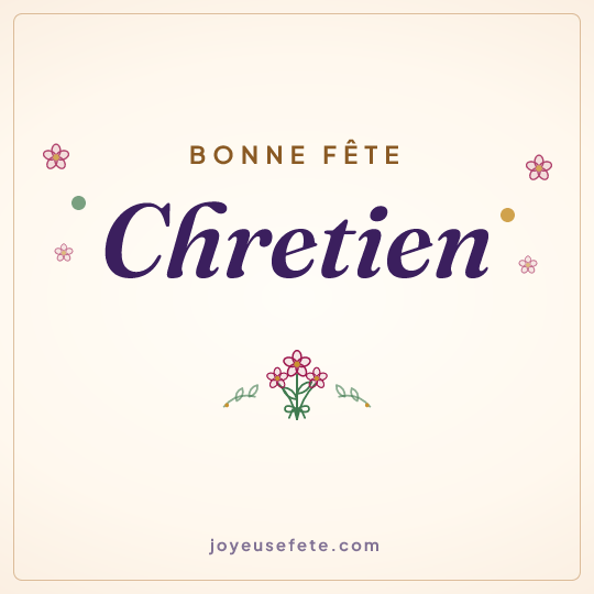 Image carrée « Bonne fête Chretien » pour WhatsApp