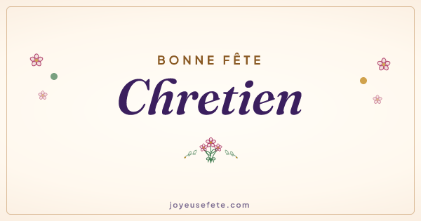 Image « Bonne fête Chretien » au format large
