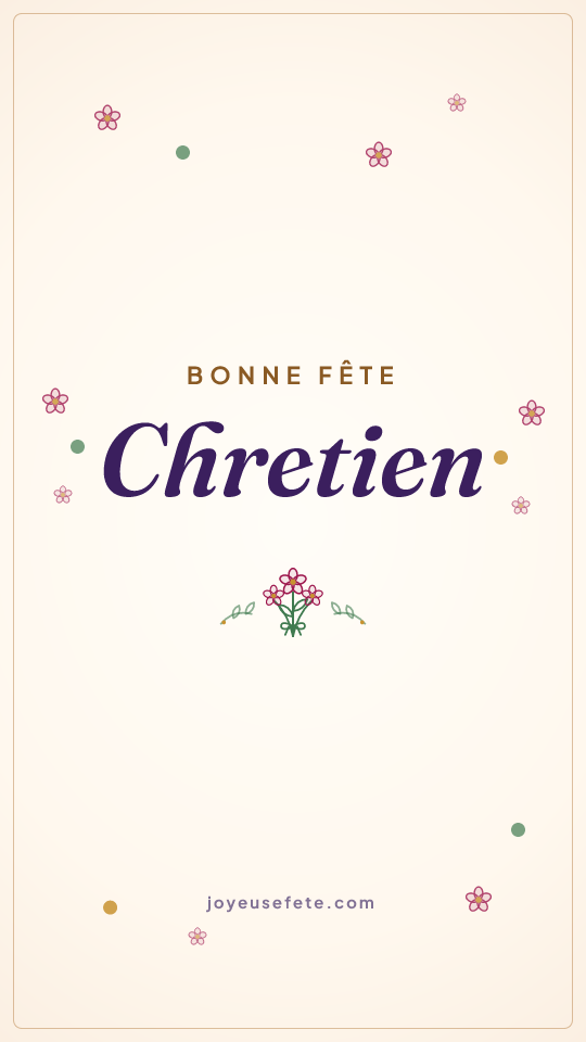 Image « Bonne fête Chretien » au format story
