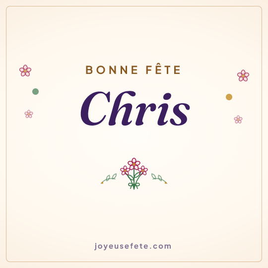 Image carrée « Bonne fête Chris » pour WhatsApp