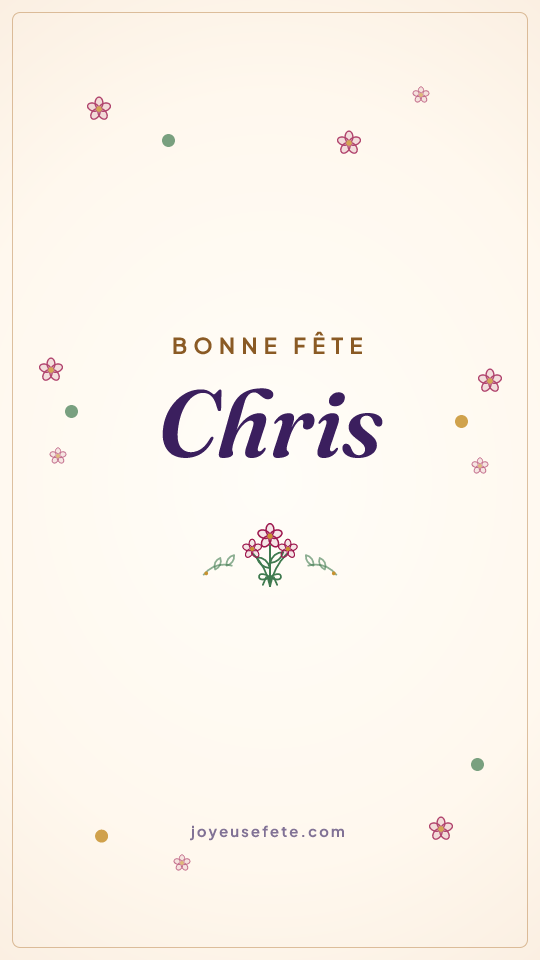 Image « Bonne fête Chris » au format story