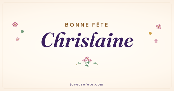 Image « Bonne fête Chrislaine » au format large