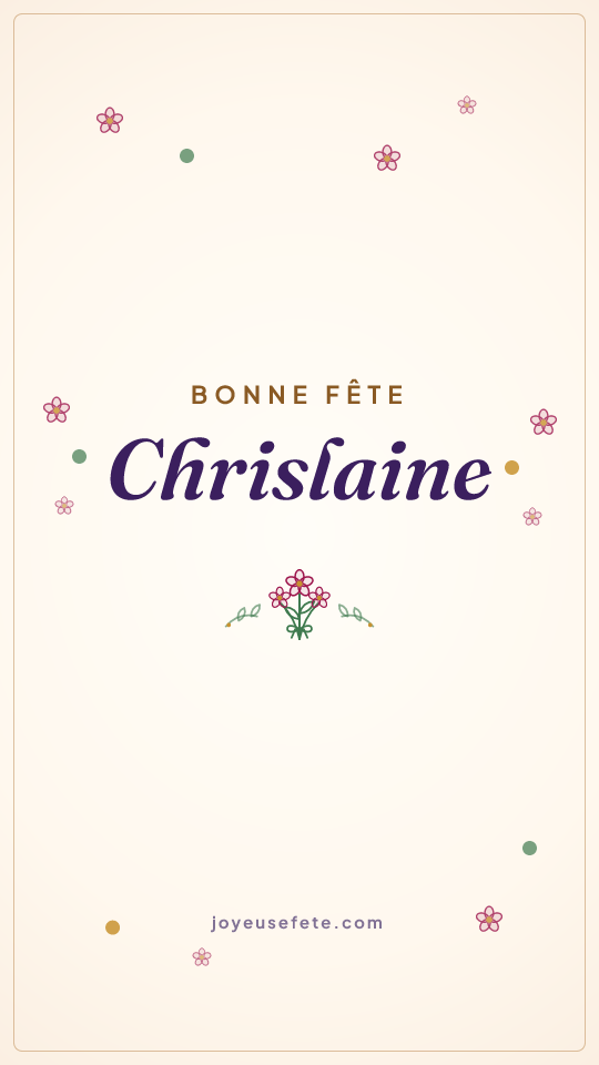 Image « Bonne fête Chrislaine » au format story