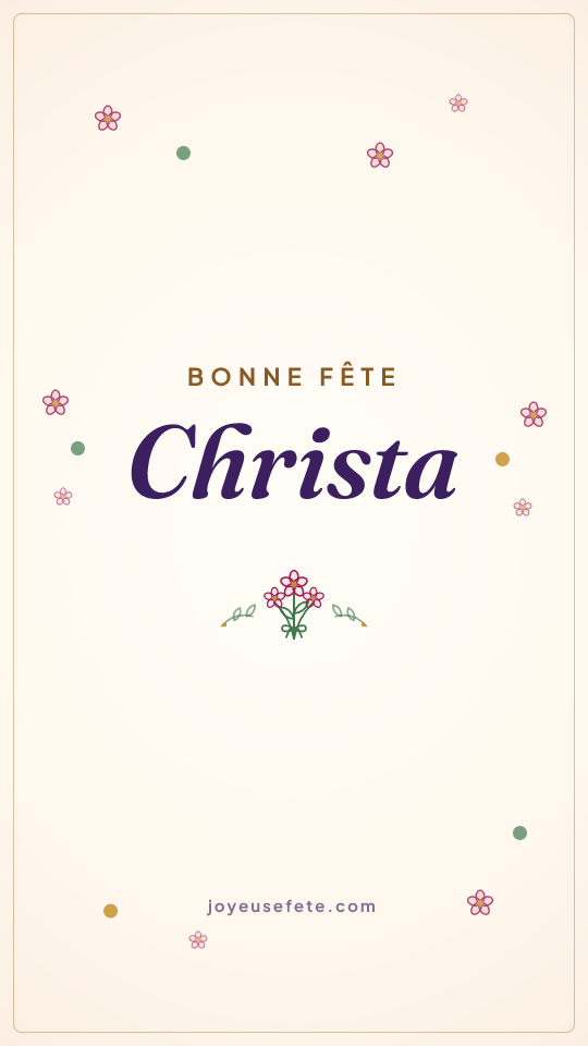 Image « Bonne fête Christa » au format story