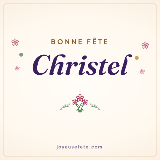 Image carrée « Bonne fête Christel » pour WhatsApp
