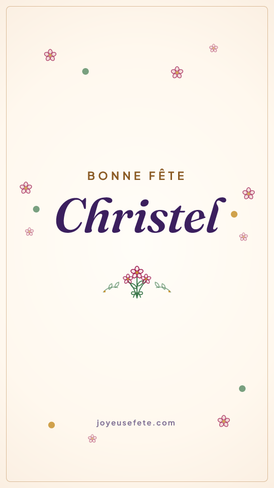 Image « Bonne fête Christel » au format story