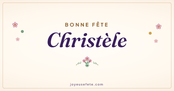 Image « Bonne fête Christèle » au format large