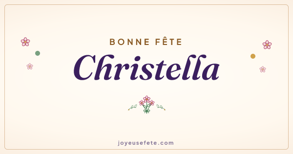 Image « Bonne fête Christella » au format large