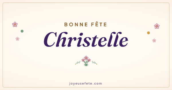 Image « Bonne fête Christelle » au format large
