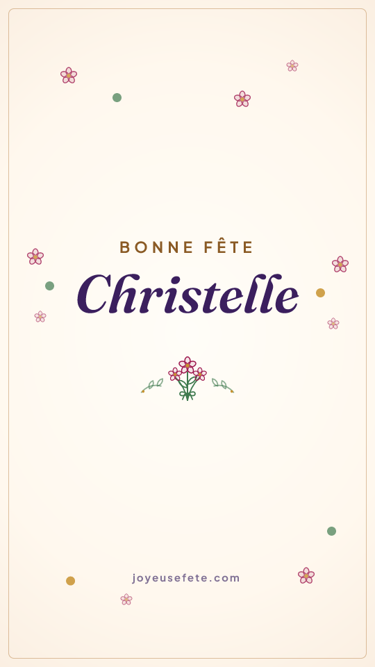 Image « Bonne fête Christelle » au format story