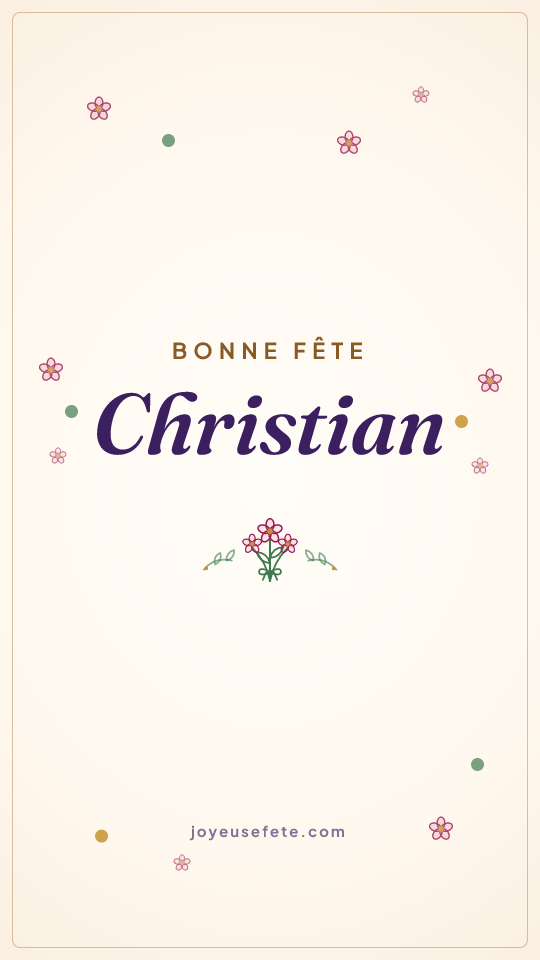 Image « Bonne fête Christian » au format story