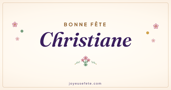 Image « Bonne fête Christiane » au format large