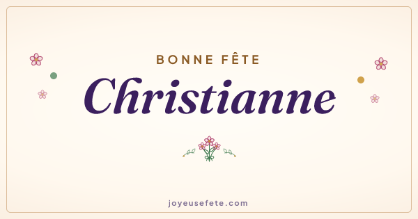 Image « Bonne fête Christianne » au format large