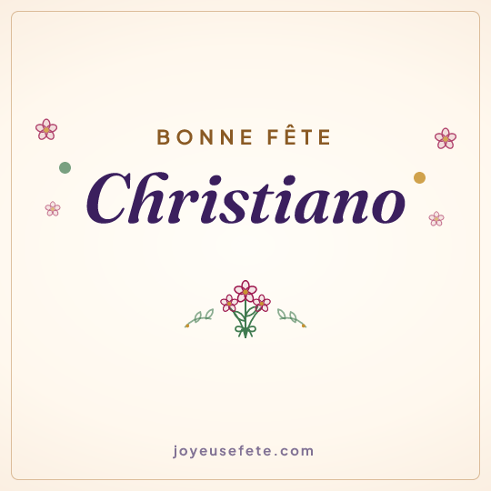 Image carrée « Bonne fête Christiano » pour WhatsApp