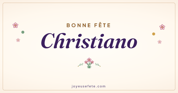 Image « Bonne fête Christiano » au format large