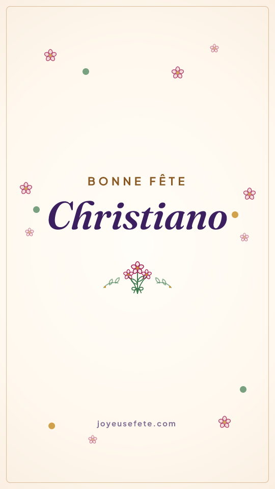Image « Bonne fête Christiano » au format story
