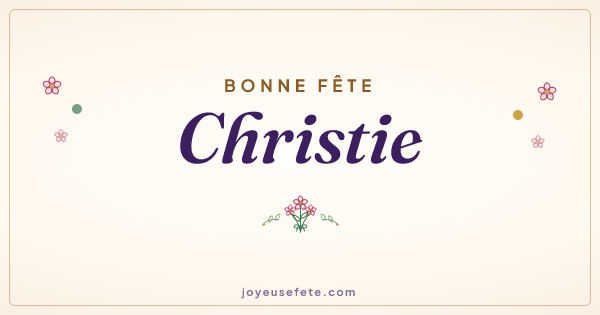 Image « Bonne fête Christie » au format large